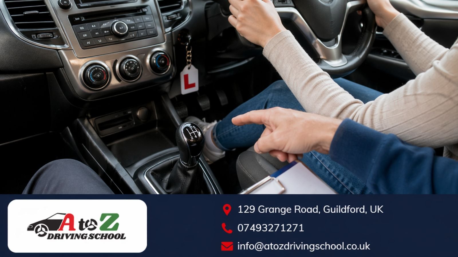 Driving lesson in guildford progress with instructor