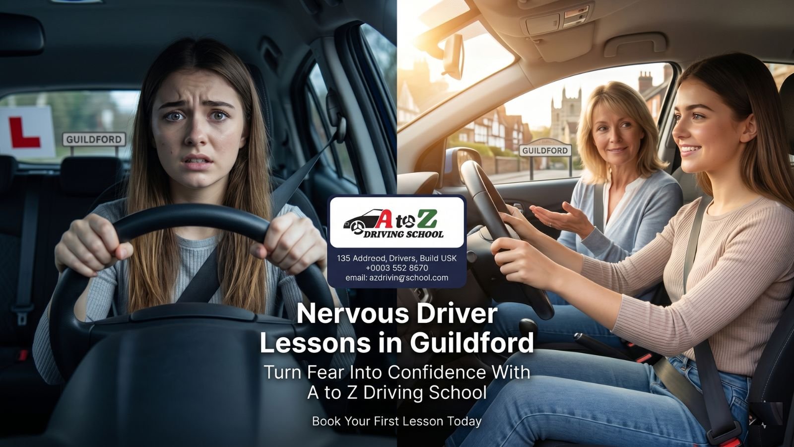 Nervous Driver lesson in guildford