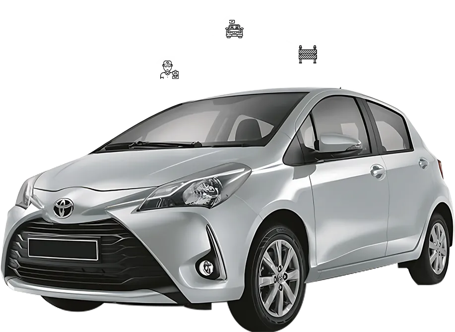 A silver modern car showcasing the vehicle used for driving lessons at AtoZ Driving School.